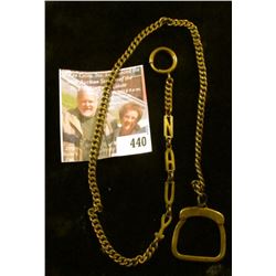 Vintage watch chain, has the word NAVY spelled out in links near the watch end of the chain. Great f