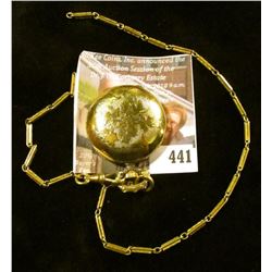 Waltham ladies (small) pocket watch with broken chain. Does not start, needs repairs. Good for parts