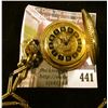 Image 3 : Waltham ladies (small) pocket watch with broken chain. Does not start, needs repairs. Good for parts