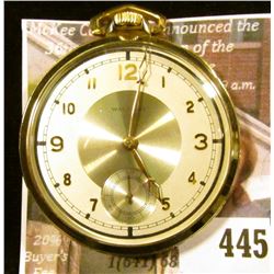 Waltham 217 pocket watch, 17 jewels, Runs, keeps time. Estimated production date 1937. Attractive Ar