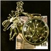 Image 2 : Vintage Girard-Perregaux & Co. Shell model skeleton pocket watch with Scottish bagpiper watch fob on