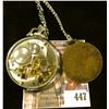 Image 2 : Vintage Girard-Perregaux & Co. Shell model skeleton pocket watch with the correct Shell watch fob ch