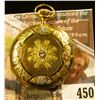 Image 2 : Elgin 109 7 jewel pocket watch, 14K gold case (marked on both dust cover plates). The outer case has