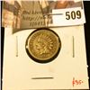 Image 1 : 1861 Indian Head Cent, VG+, value $35