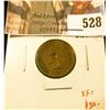 Image 1 : 1880 Indian Head Cent, XF details, obverse divot, XF value $30