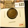 Image 1 : 1889 Indian Head Cent, VF, value $7