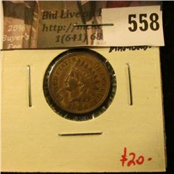 1906 Indian Head Cent, AU, 4 full diamonds, value $20