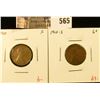 Image 1 : (2) Lincoln Cents, 1910 F & 1910-S G+, value for pair $18