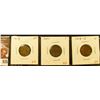 Image 1 : (3) Lincoln Cents, 1918 VF+, 1918-D F, 1918-S VF, group value $7