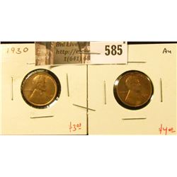 (2) Lincoln Cents, 1930 AU+ & 1930-D AU, value for pair $7