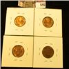 Image 2 : (4) Lincoln Cents, 1946, 1947, 1947-D, all BU, 1947-S Unc (but still nice), group value $9+