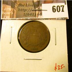 1870 2 Cent Piece, G+, value $35