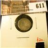 Image 1 : 1852 3 Cent Silver, G, value $20