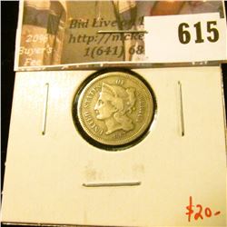 1867 3 Cent Nickel, VG, value $20