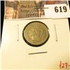 Image 1 : 1872 3 Cent Nickel, F, value $27