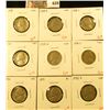 Image 1 : (9) Jefferson Nickels, 1938PDS, 1939PDS, 1942-D, all in circulated grades, 1940 UNC, 1941 AU, group 