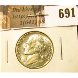1942-S Jefferson Nickel, BU, value $12