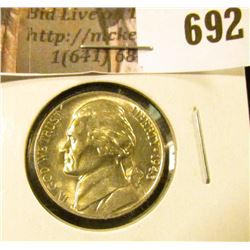 1943-P Jefferson Nickel, BU, value $15