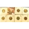 Image 1 : (7) Jefferson Nickels, 1965, 1968-D, 1970-S, 1972, 1975, 1977, 1981-D, all BU, some toned, some from