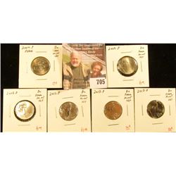 (6) Jefferson Nickels, 2004-P, 2009PD, 2013P, 2017PD, all BU from Mint Sets, group value $4+