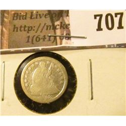 1852-O Seated Liberty Half Dime, G, value $30