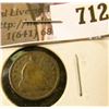 Image 1 : 1858 Seated Liberty Half Dime, VG, value $22