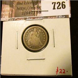 1853 arrows Seated Liberty Dime, VG, value $22