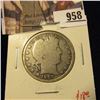 Image 1 : 958 . 1907-S Barber Half Dollar, G, value $18