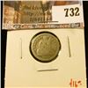 Image 1 : 1858 Seated Liberty Dime, G, value $16