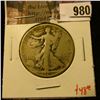 Image 1 : 980 . 1921-S Walking Liberty Half Dollar, G+, value $48