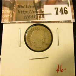 1892-O Barber Dime, AG obverse, G reverse, value $6