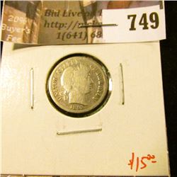 1893-S Barber Dime, G, value $15