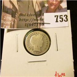 1896 Barber Dime, G, value $10