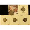 Image 1 : (4) Barber Dimes, 1907P, D, O, S (all 4 mintmarks for year), all G, group value $16