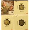 Image 1 : (3) Barber Dimes, 1908 P, D, S, all G, group value $12
