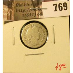 1909-D Barber Dime, better date, G, value $8