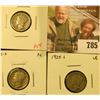 Image 1 : (3) Mercury Dimes, 1925 VG+, 1925-D F+, 1925-S VG, group value $19+
