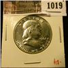 Image 1 : 1019 . 1961 Franklin Half Dollar, BU MS64+, value $18