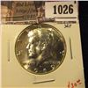 Image 1 : 1026 . 1969-D Kennedy Half Dollar, BU from Mint Set, value $30