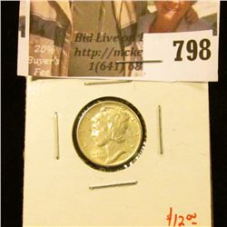 1939 Mercury Dime, BU, value $12