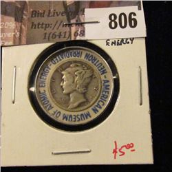 1942 Mercury Dime, encased and Neutron Irradiated – Museum of Atomic Energy, value $5
