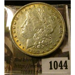 1044 . 1888 Morgan Silver Dollar, XF, light peripheral toning, valu