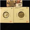 Image 1 : (2) Mercury Dimes, 1942 AU, 1942-D AU, value for pair $9