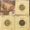Image 1 : (3) Mercury Dimes, 1944 VF, 1944-D AU, 1944-S, XF+, group value $11+