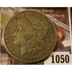 1050 . 1897-S Morgan Silver Dollar, VF, value $35
