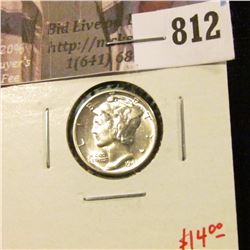 1943 Mercury Dime, BU MS64+, nice! value $14