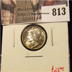 1944 Mercury Dime, BU toned, SCREAMER! value $25+