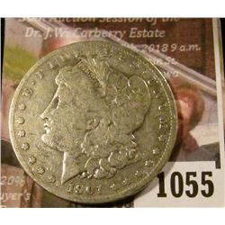 1055 . 1901-S Morgan Silver Dollar, VG/F, VF value $45