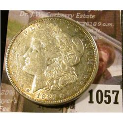 1057 . 1921-D Morgan Silver Dollar, AU, value $35