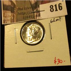 1945-S Mercury Dime, BU MS65+ PRISTINE FIELDS, GEM! value $30+
